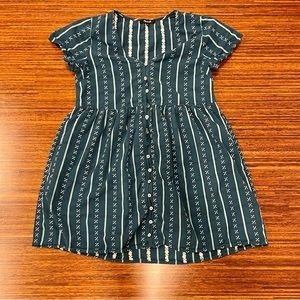 Madewell woven print mini dress short sleeve size small VGUC